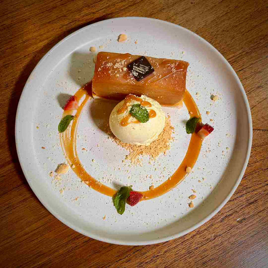Apple Terrine with Caramel Sauce