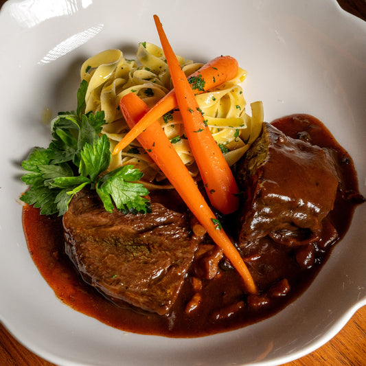 Beef Bourguignon and Tagliatelle